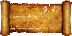 Fazekas Ádám névjegykártya